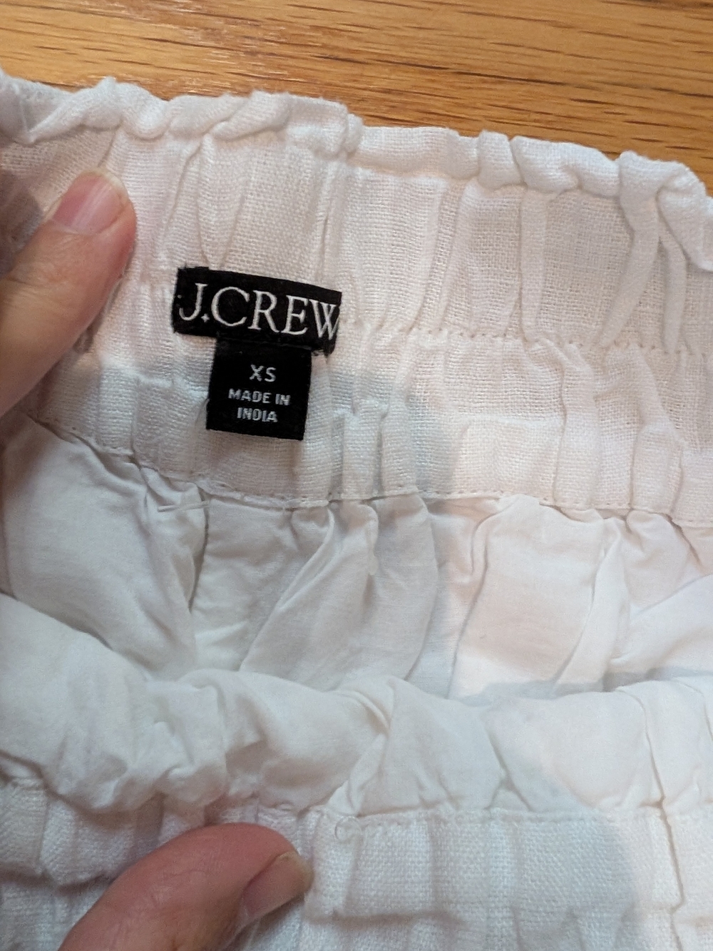 J. Crew White Linen-Blend Elastic-Waist Tropex Shorts - XS - Picture 3 of 4